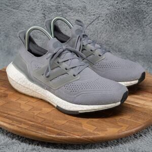 Adidas Ultraboost 21 Running Shoes Sneakers Women Size 7 Gray FY0404